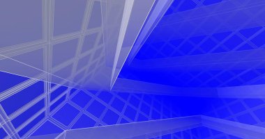 Mimari sanat konseptinde soyut çizgiler, minimum geometrik şekiller. 