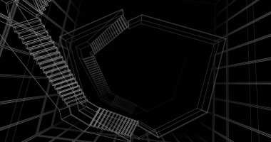 soyut mimari duvar kağıdı, dijital arkaplan