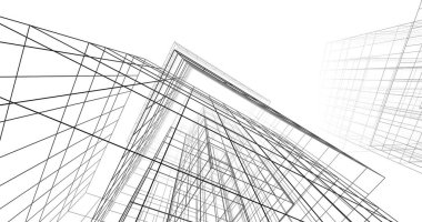 soyut mimari duvar kağıdı tasarımı, dijital konsept arkaplan