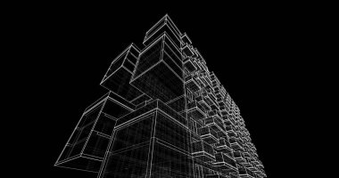 soyut mimari duvar kağıdı, dijital arkaplan