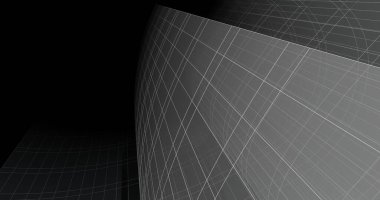 Mimari sanat konseptinde soyut çizgiler, minimum geometrik şekiller. 