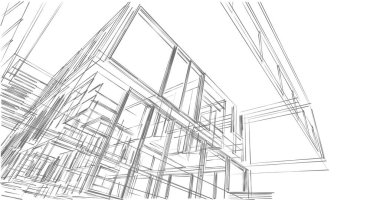 İnşaatın 3B mimari tasarımı