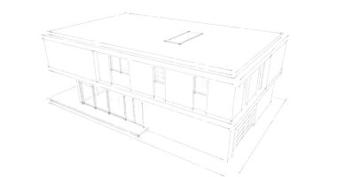 İnşaatın 3B mimari tasarımı