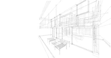 İnşaatın 3B mimari tasarımı