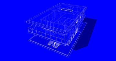 İnşaatın 3B mimari tasarımı