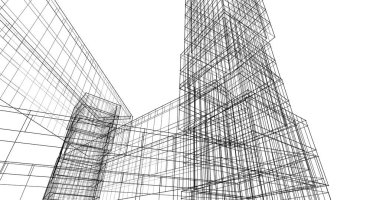 soyut mimari duvar kağıdı tasarımı, dijital konsept arkaplan