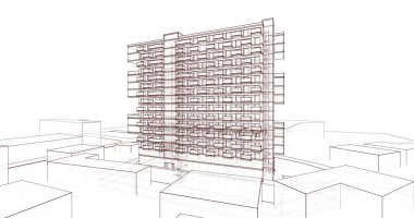 soyut mimari duvar kağıdı, dijital arkaplan