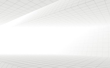 Mimari sanat konseptinde soyut çizgiler, minimum geometrik şekiller. 