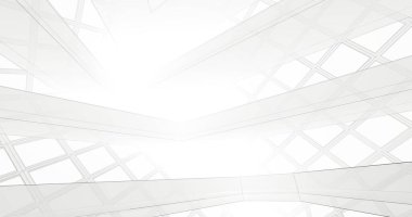 Mimari sanat konseptinde soyut çizgiler, minimum geometrik şekiller. 