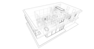 İnşaatın 3B mimari tasarımı