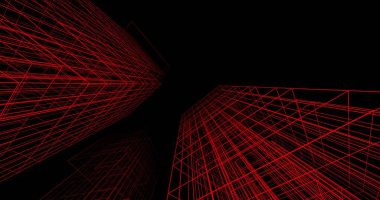 soyut mimari duvar kağıdı tasarımı, dijital konsept arkaplan