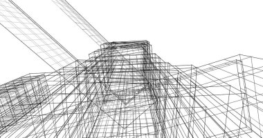 soyut mimari duvar kağıdı tasarımı, dijital konsept arkaplan