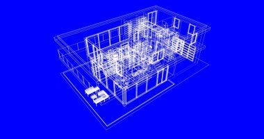 İnşaatın 3B mimari tasarımı