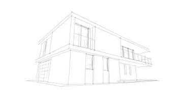 İnşaatın 3B mimari tasarımı