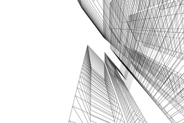 soyut mimari duvar kağıdı tasarımı, dijital konsept arkaplan