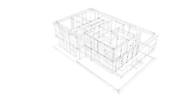 İnşaatın 3B mimari tasarımı