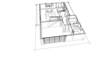 İnşaatın 3B mimari tasarımı