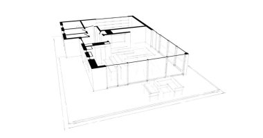 İnşaatın 3B mimari tasarımı