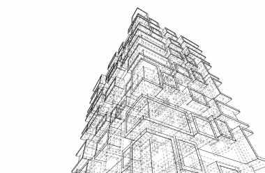 soyut mimari duvar kağıdı tasarımı, dijital konsept arkaplan