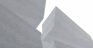 Mimari sanat konseptinde soyut çizgiler, minimum geometrik şekiller. 