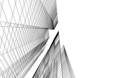 soyut mimari duvar kağıdı tasarımı, dijital konsept arkaplan