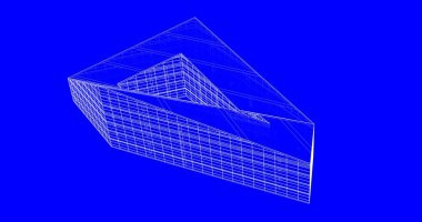 Mimari sanat konseptinde soyut çizgiler, minimum geometrik şekiller. 