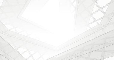 Mimari sanat konseptinde soyut çizgiler, minimum geometrik şekiller. 