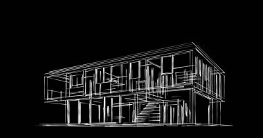 İnşaatın 3B mimari tasarımı