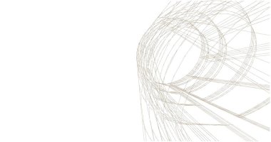 Mimari sanat konseptinde soyut çizgiler, minimum geometrik şekiller. 