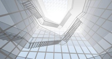 soyut mimari duvar kağıdı konsepti, dijital arkaplan