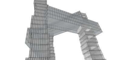 soyut mimari duvar kağıdı tasarımı, dijital konsept arkaplan