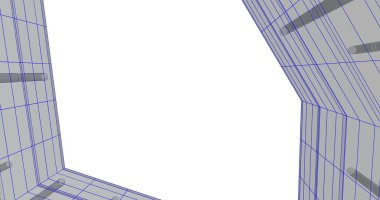 Mimari sanat konseptinde soyut çizgiler, minimum geometrik şekiller. 