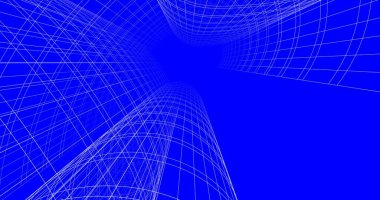 Mimari sanat konseptinde soyut çizgiler, minimum geometrik şekiller. 