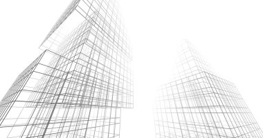 soyut mimari duvar kağıdı tasarımı, dijital konsept arkaplan