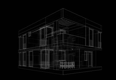 soyut mimari duvar kağıdı tasarımı, dijital konsept arkaplan