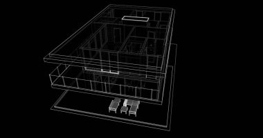 İnşaatın 3B mimari tasarımı