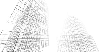 soyut mimari duvar kağıdı tasarımı, dijital konsept arkaplan