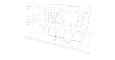 İnşaatın 3B mimari tasarımı