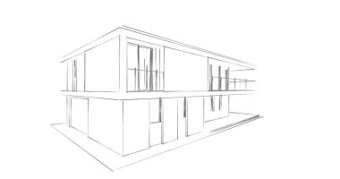 İnşaatın 3B mimari tasarımı