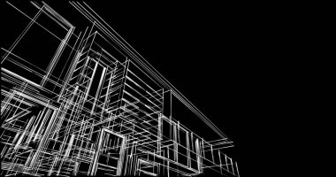 İnşaatın 3B mimari tasarımı