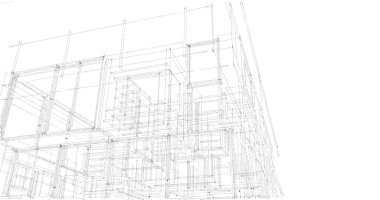 İnşaatın 3B mimari tasarımı