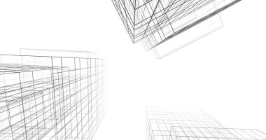 soyut mimari duvar kağıdı tasarımı, dijital konsept arkaplan