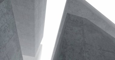 Mimari sanat konseptinde soyut çizgiler, minimum geometrik şekiller. 