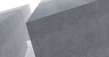 Mimari sanat konseptinde soyut çizgiler, minimum geometrik şekiller. 