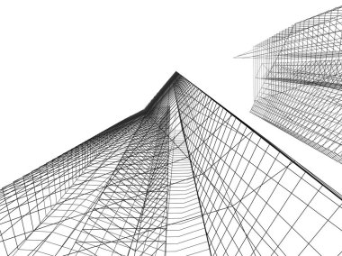 soyut mimari duvar kağıdı tasarımı, dijital konsept arkaplan