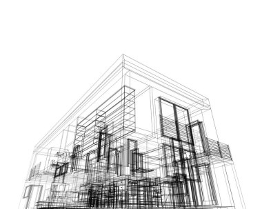 soyut mimari duvar kağıdı tasarımı, dijital konsept arkaplan