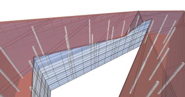 soyut mimari duvar kağıdı tasarımı, dijital konsept arkaplan