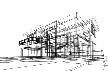 soyut mimari duvar kağıdı tasarımı, dijital konsept arkaplan