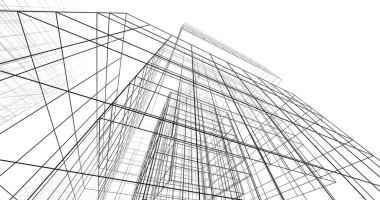 soyut mimari duvar kağıdı tasarımı, dijital konsept arkaplan