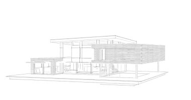 soyut mimari duvar kağıdı tasarımı, dijital konsept arkaplan